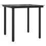 Set comedor de jardín 3 pzas con cojines ratán sintético negro by , Garden sets - Ref: Foro24-3212300, Price: 314,00 €, Disco...