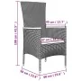 Set comedor de jardín 5 piezas con cojines ratán sintético gris by , Garden sets - Ref: Foro24-3157536, Price: 484,17 €, Disc...
