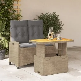 Set comedor de jardín 2 pzas con cojines ratán sintético beige von , Gartensets - Ref: Foro24-3277430, Preis: 320,46 €, Rabat...