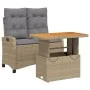Set comedor de jardín 2 pzas con cojines ratán sintético beige by , Garden sets - Ref: Foro24-3277430, Price: 320,46 €, Disco...
