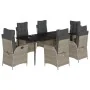 Set comedor jardín 7 pzas y cojines ratán sintético gris claro by , Garden sets - Ref: Foro24-3213281, Price: 1,00 €, Discoun...