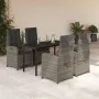 Set comedor de jardín 5 piezas con cojines ratán sintético gris von , Gartensets - Ref: Foro24-3212363, Preis: 622,25 €, Raba...