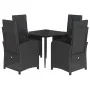 Set de muebles jardín 5 pzas con cojines ratán sintético negro von , Gartensets - Ref: Foro24-3212529, Preis: 595,53 €, Rabat...