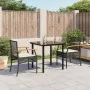 Set comedor de jardín 3 pzas con cojines ratán sintético negro von , Gartensets - Ref: Foro24-3213603, Preis: 211,62 €, Rabat...