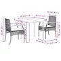 Set comedor de jardín 3 piezas con cojines ratán sintético gris by , Garden sets - Ref: Foro24-3213617, Price: 222,01 €, Disc...