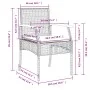 Set comedor de jardín 3 piezas con cojines ratán sintético gris by , Garden sets - Ref: Foro24-3213617, Price: 222,01 €, Disc...