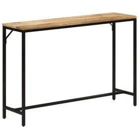 Mesa consola madera maciza mango rugosa y hierro