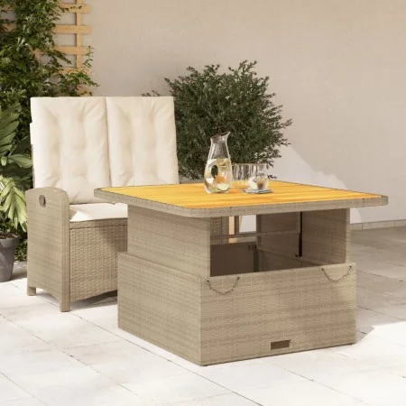 Set comedor de jardín 2 pzas con cojines ratán sintético beige by , Garden sets - Ref: Foro24-3277355, Price: 362,69 €, Disco...