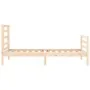 Bed frame with solid wood headboard 90x200 cm by vidaXL, Beds and slatted bases - Ref: Foro24-3194686, Price: 89,29 €, Discou...