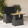 Set comedor de jardín 2 pzas con cojines ratán sintético negro | Foro24.es | Tu tienda online para hogar, jardín y más Foro24.es