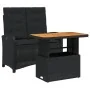 Set comedor de jardín 2 pzas con cojines ratán sintético negro | Foro24.es | Tu tienda online para hogar, jardín y más Foro24.es