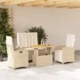 Set de comedor jardín con cojines 4 pzas ratán sintético beige von , Gartensets - Ref: Foro24-3277360, Preis: 547,77 €, Rabat...