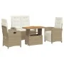 Set de comedor jardín con cojines 4 pzas ratán sintético beige von , Gartensets - Ref: Foro24-3277360, Preis: 547,77 €, Rabat...