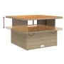 Set de comedor jardín con cojines 4 pzas ratán sintético beige | Foro24.es | Tu tienda online para hogar, jardín y más Foro24.es