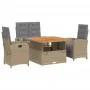 Set de comedor jardín con cojines 4 pzas ratán sintético beige de , Conjuntos de jardín - Ref: Foro24-3277369, Precio: 675,99...