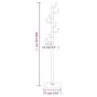 Perchero de hierro con recubrimiento en polvo negro 183 cm by , Hat and coat racks - Ref: Foro24-377105, Price: 49,63 €, Disc...