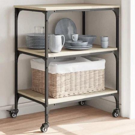 Carrito de cocina madera de ingeniería roble Sonoma 60x41x76 cm von , Küchen- und Speisewagen - Ref: Foro24-842302, Preis: 74...