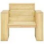 Silla de jardín y cojines crema madera pino impregnada | Foro24.es | Tu tienda online para hogar, jardín y más Foro24.es