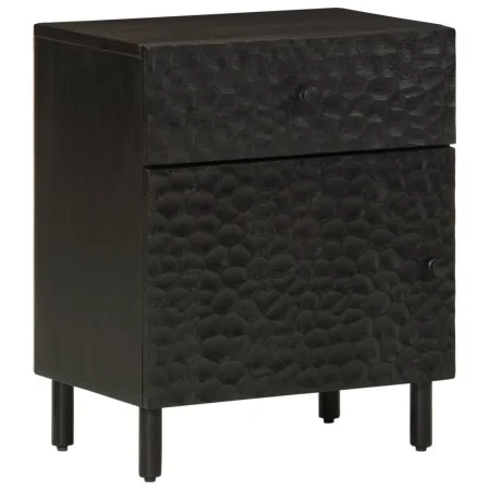 Mesita de noche madera maciza de mango negra 50x33x60 cm by , Nightstands - Ref: Foro24-356827, Price: 79,41 €, Discount: %
