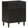 Mesita de noche madera maciza de mango negra 50x33x60 cm by , Nightstands - Ref: Foro24-356827, Price: 79,41 €, Discount: %