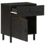 Mesita de noche madera maciza de mango negra 50x33x60 cm by , Nightstands - Ref: Foro24-356827, Price: 79,41 €, Discount: %