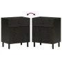 Mesita de noche madera maciza de mango negra 50x33x60 cm by , Nightstands - Ref: Foro24-356827, Price: 79,41 €, Discount: %