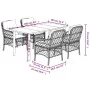 Set comedor de jardín 5 pzas cojines ratán sintético gris claro by , Garden sets - Ref: Foro24-3212176, Price: 534,09 €, Disc...