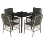 Set comedor de jardín 5 pzas cojines ratán sintético gris claro | Foro24.es | Tu tienda online para hogar, jardín y más Foro24.es