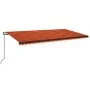 Toldo automático retráctil naranja y marrón 600x350 cm by , Awnings - Ref: Foro24-3069250, Price: 754,86 €, Discount: %