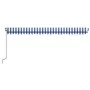 Toldo automático LED sensor de viento azul y blanco 500x350 cm by , Awnings - Ref: Foro24-3069231, Price: 685,14 €, Discount: %