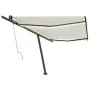 Toldo automático con LED y sensor de viento crema 500x350 cm by , Awnings - Ref: Foro24-3069872, Price: 787,23 €, Discount: %