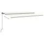Toldo automático con LED y sensor de viento crema 500x350 cm by , Awnings - Ref: Foro24-3069872, Price: 787,23 €, Discount: %