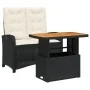 Set comedor de jardín 2 pzas con cojines ratán sintético negro | Foro24.es | Tu tienda online para hogar, jardín y más Foro24.es