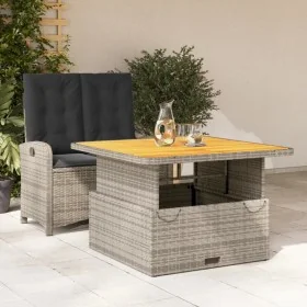 Juego de comedor jardín 2 pzas con cojines ratán sintético gris by , Garden sets - Ref: Foro24-3277343, Price: 350,04 €, Disc...