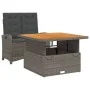Juego de comedor jardín 2 pzas con cojines ratán sintético gris von , Gartensets - Ref: Foro24-3277343, Preis: 331,93 €, Raba...