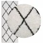 Alfombra de pelo largo moderna crema y negro 80x200 cm von , Teppiche - Ref: Foro24-375362, Preis: 37,36 €, Rabatt: %
