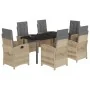 Set comedor de jardín 7 pzas con cojines ratán sintético beige by , Garden sets - Ref: Foro24-3212406, Price: 980,71 €, Disco...
