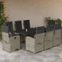Set comedor de jardín 9 pzas cojines ratán sintético gris claro by , Garden sets - Ref: Foro24-3212419, Price: 1,00 €, Discou...