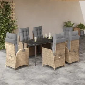 Set comedor de jardín 7 pzas con cojines ratán sintético beige von , Gartensets - Ref: Foro24-3213260, Preis: 898,06 €, Rabat...