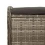Taburete de jardín con cojín ratán sintético gris 58x46x46 cm de , Otomanas de exterior - Ref: Foro24-365734, Precio: 85,97 €...