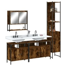 Set de muebles baño 4 pzas madera contrachapada roble ahumado von , Badezimmermöbel - Ref: Foro24-3214687, Preis: 222,98 €, R...