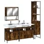 Set de muebles baño 4 pzas madera contrachapada roble ahumado by , Bathroom furniture - Ref: Foro24-3214687, Price: 222,07 €,...