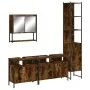 Set de muebles baño 4 pzas madera contrachapada roble ahumado by , Bathroom furniture - Ref: Foro24-3214687, Price: 222,07 €,...