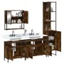 Set de muebles baño 4 pzas madera contrachapada roble ahumado by , Bathroom furniture - Ref: Foro24-3214687, Price: 222,07 €,...