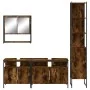 Set de muebles baño 4 pzas madera contrachapada roble ahumado by , Bathroom furniture - Ref: Foro24-3214687, Price: 222,07 €,...