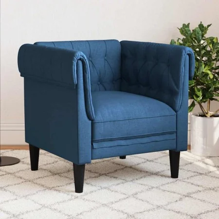 Sillón Chesterfield de tela azul by , Sofas - Ref: Foro24-372544, Price: 201,30 €, Discount: %