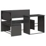Sofá de jardín en forma de L con mesa y cojines ratán PE negro von , Gartensets - Ref: Foro24-362347, Preis: 208,80 €, Rabatt: %