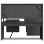Sofá de jardín en forma de L con mesa y cojines ratán PE negro von , Gartensets - Ref: Foro24-362347, Preis: 208,80 €, Rabatt: %