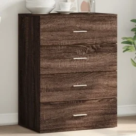 Aparador de madera de ingeniería marrón roble 60x39x80 cm by , Sideboards - Ref: Foro24-840533, Price: 90,44 €, Discount: %