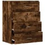 Aparador de madera de ingeniería roble ahumado 60x39x80 cm by , Sideboards - Ref: Foro24-840531, Price: 99,58 €, Discount: %